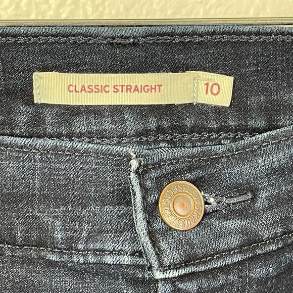 Levi's Jeans Women's Classic Straight Blue Size 10 Stretch Denim Normcore Basics - Picture 7 of 12
